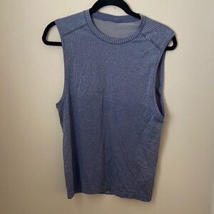 Lululemon Metal Vent Tech Blue Sleeveless Shirt